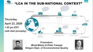 EarthShift Global Brown Bag Webinar | LCA In the Sub-National Context