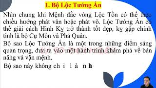 BÀI 87. TỬ VI - BỘ LỘC TƯỚNG ẤN