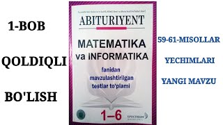 1-Bob | Natural va butun sonlar. 5. Qoldiqli bo'lish