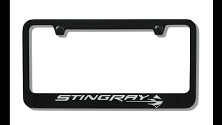 C7 Corvette License Plate Frame   STINGRAY Logo