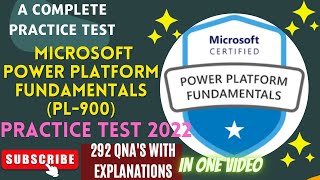 [APR_2022]PL-900: Microsoft Power Platform Fundamentals Exam| 292 QnAs with explanations