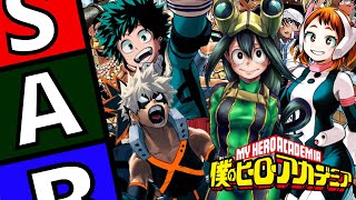 RANKING ALL MY HERO ACADEMIA CHARACTERS!!! (MHA Tier List/Anime Tier List)