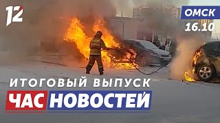 Горят автомобили / Авария на трубопроводе / Необычный питомец. Новости Омска