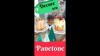 DECORANDO PANETONE - Receita Completa no meu Canal #shorts