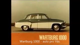 Reklama (Werbung) Wartburg s českým překladem