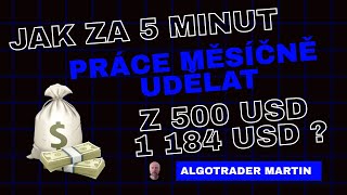 Jak za 5 minut práce měsíčně udělat z 500 USD 1 184  USD?