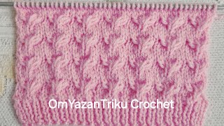 @قناةOm Yazan Triku Crochet #تريكو #triku #غرزة مجسمة جميلة للملبوسات الجميع العمار