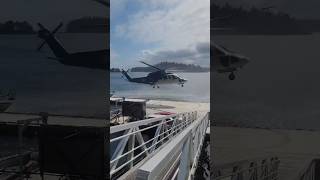 Watch this helicopter land on the dock!