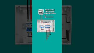 Distribution box MCB And RCB Installation and wiring #shorts #funoftechnologies