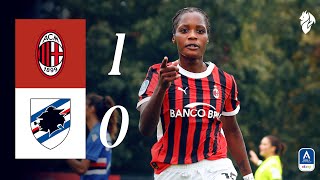 Ijeh strikes late to seal third win in a row | AC Milan 1-0 Sampdoria | Women's Serie A Highlights