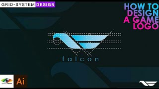 Adobe Illustrator | Falcon logo design using simple grid method