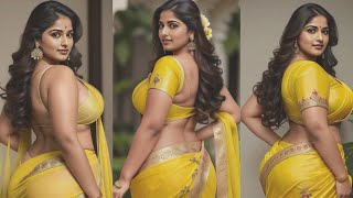 plus size indian women in saree lookbook |4k Ai indian model lookbook 30