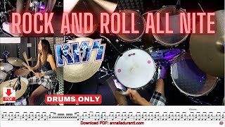 Rock And Roll All Nite - Kiss - Drums Ony (Drum Score)