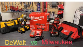 Milwaukee vs DeWalt Hammer drill & impact combo comparison