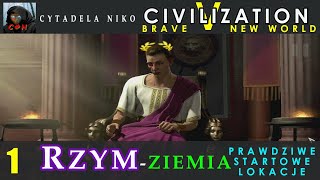 CIVILIZATION V: RZYM #1/BNW/ Prawdziwe startowe lokacje/ Wybór oponentów Rzymu rozbudowa miasta