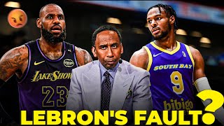 LeBron James blamed for Bronny James' misery in Lakers