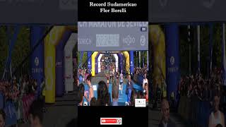 Nuevo Record Sudamericano y argentino - Flor Borelli - Maratón Sevilla 2024  #atletismo #shorts