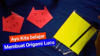 Cara membuat Origami Kucing