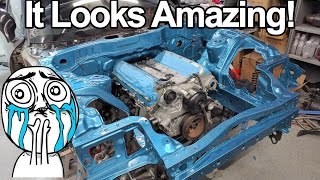 Engine Bay Paint Job Finished - Wide Body V8 FD RX7 Build Video Series 20