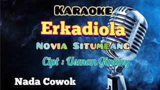 ERKADIOLA | NOVIA SITUMEANG | KARAOKE LAGU KARO | NADA COWOK