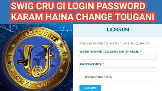 NEEW CryptoUnit CRU ,Can We Change login Password and Email (Manipuri)