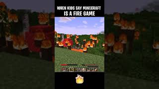 When they say minecraft is on fire🔥 #Shorts