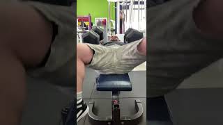 Benching the 110lb dumbbells