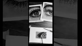 Trying Hyperrealism| Eye Drawing #shorts #youtubeshorts #creator2creator