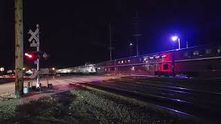 Amtrak #4 arriving 20+ hours late in Newton, KS, February 23, 2023.