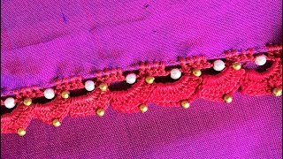 Crochet saree tassels /kuchu tutorial  /new  latest tassels with beads  /krosha saree kuchu making