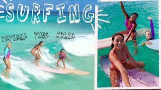 GIRLS SURFING AT PIPELINE!! (TATIANA WESTON-WEBB & JULIA MUNIZ)