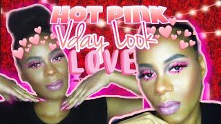 Hot Pink Graphic Glitter Liner Cut Crease Makeup Tutorial | Valentines Day Makeup Look | MakeupShae♥