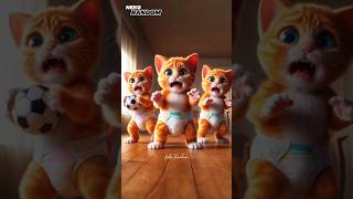 3 ANAK KUCING KEMBAR YANG NAKAL 😹 #cat #catlover #cute #kitten #shorts