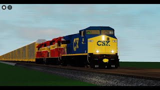 CSX 364 Leads Autorack At taft yard curve