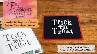 Decorating Halloween Invitations | Designer Stencils Presents