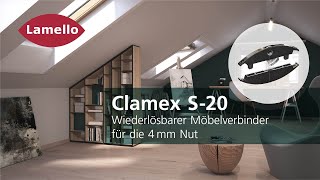 Lamello Clamex S-20 -Wiederlösbarer Möbelverbinder für die 4 mm Nut