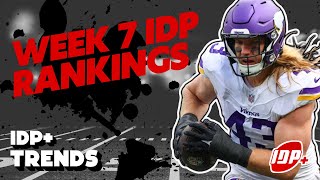 HOT Week 7 Fantasy Football Rankings: TOP IDP Start/Sit Ranking Picks!