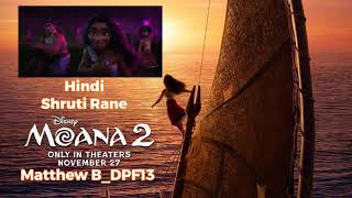 Moana 2 : Songs Trailer One Line Multilanguage