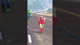 Hulk Saves Ironman And Spider-Man From Escape Rock (Iron-Hulk) | #Shorts | #YouTubeShorts | #GTA5