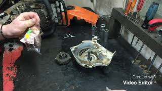 Stihl ergostart system repair on Stihl Ms 211 C