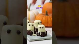 Halloween Fudge Brownie Ghosts