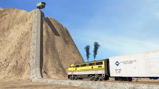 Train vs Hill Climb - BeamNG Drive