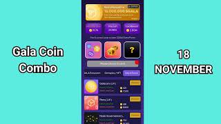 Gala Coin Combo Today 18 November | Gala Coin Daily Combo Today | $GALA Coin Card