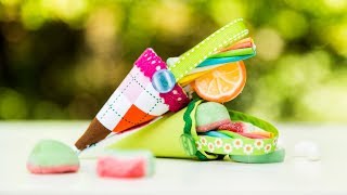 Party ideas: How to make paper cones for your party - Fabric party cones - candy cones