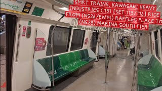 [CAUGHT Trainset LAST Trip!] SMRT TRAINS, Kawasaki Heavy Industries C151 [Set 115/116] ride(RFP》MSP)