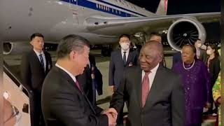 Chinese President Xi Jinping arrives in South Africa for Brics summit in Johannesburg