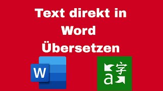 Text direkt in Office Word übersetzen ohne Erweiterung zu installieren