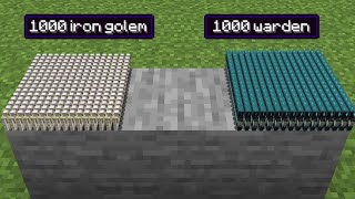 1000 iron golems vs 1000 wardens