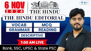 6 November 2024 | The Hindu Analysis | The Hindu Editorial | Editorial by Vishal sir | Bank | SSC