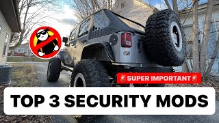 TOP 3 SECURITY MODS For Jeep Wrangler JK UNDER $500 & GIVEAWAY WINNER